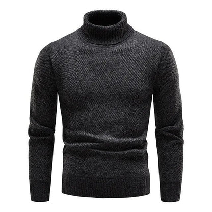 Behagelig og elegant herresweater med rullekrave