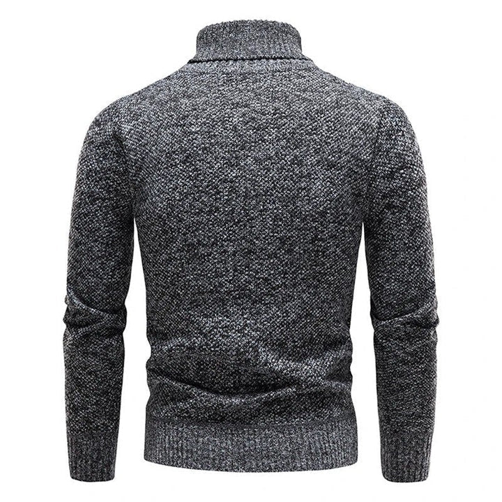 Behagelig og elegant herresweater med rullekrave