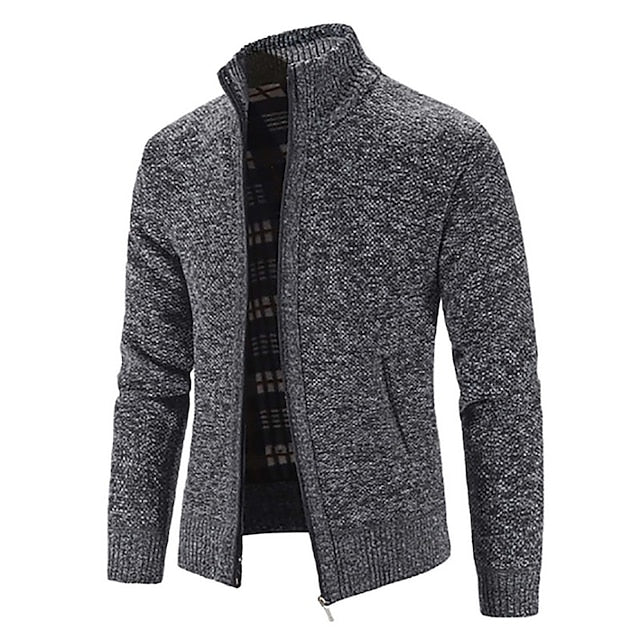 Tom Polo - stilfuld striktrøje med lynlås til mænd (italiensk design)
