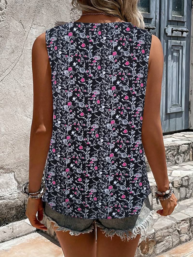 Addison tanktop med blomsterprint til sommer