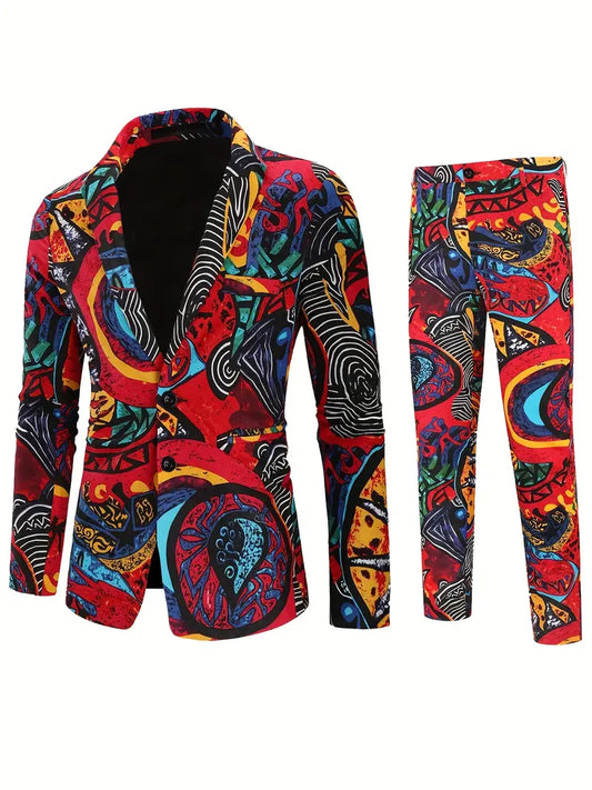 Blazer med revers og bukser business suit til afslappede lejligheder