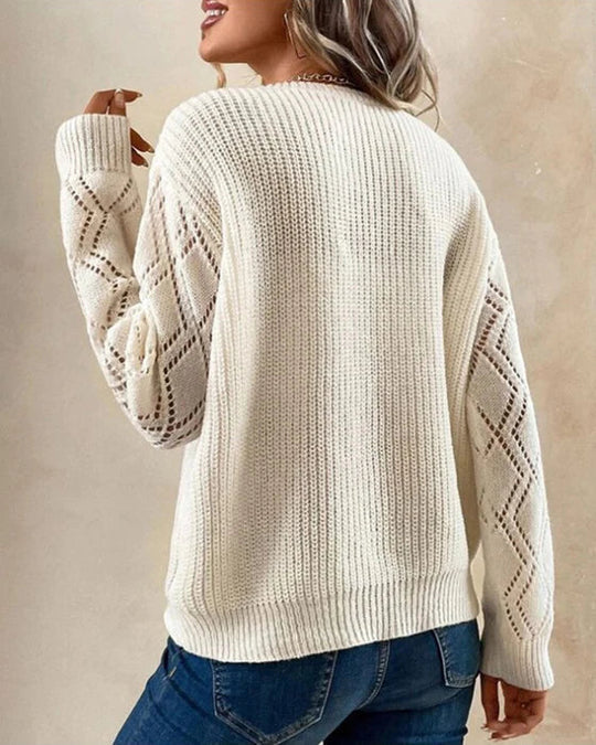 Emilie-elegant-v-hals-trøje