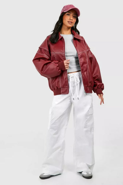 Vera - trendy rød damejakke i oversize-pasform