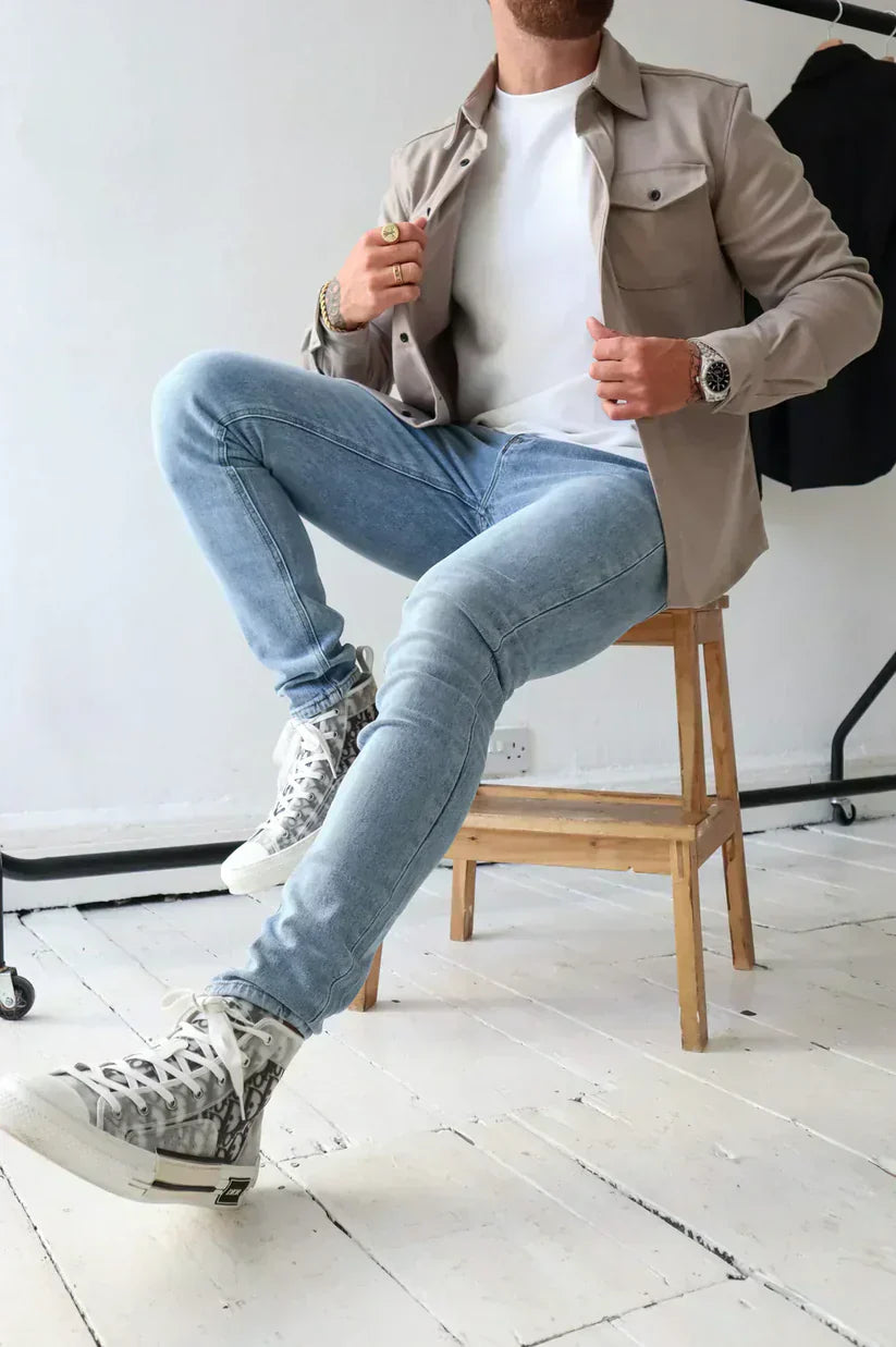 Martin – bomuldsoverskjorte med knaplukning