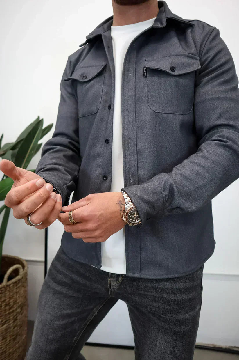 Martin – bomuldsoverskjorte med knaplukning