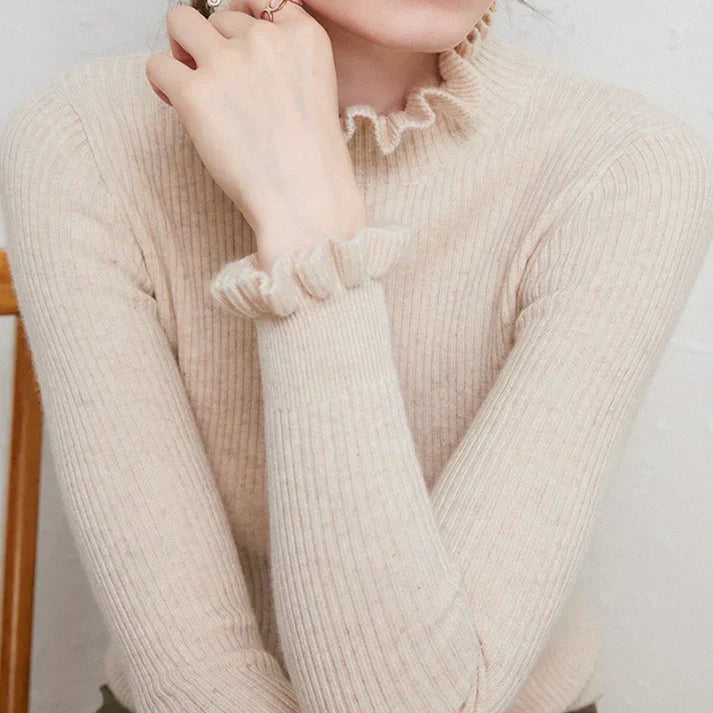 Cashmere sweater - med et elegant twirl design til stilfulde kvinder