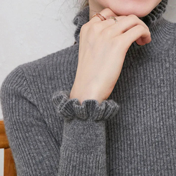 Cashmere sweater - med et elegant twirl design til stilfulde kvinder