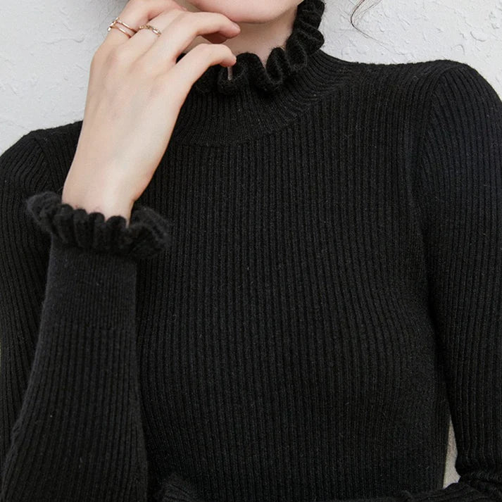 Cashmere sweater - med et elegant twirl design til stilfulde kvinder