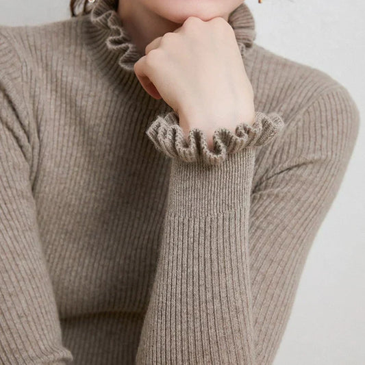 Cashmere sweater - med et elegant twirl design til stilfulde kvinder