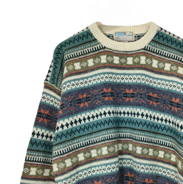 Damesweater - i et trendy vintage aztekisk design