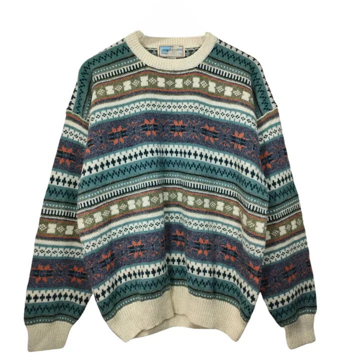 Damesweater - i et trendy vintage aztekisk design