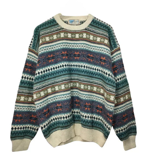 Damesweater - i et trendy vintage aztekisk design