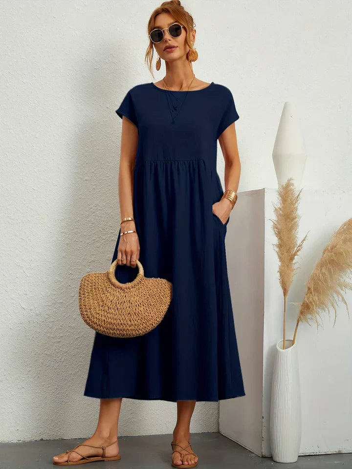 Renee - kortærmet vintage sommerkjole