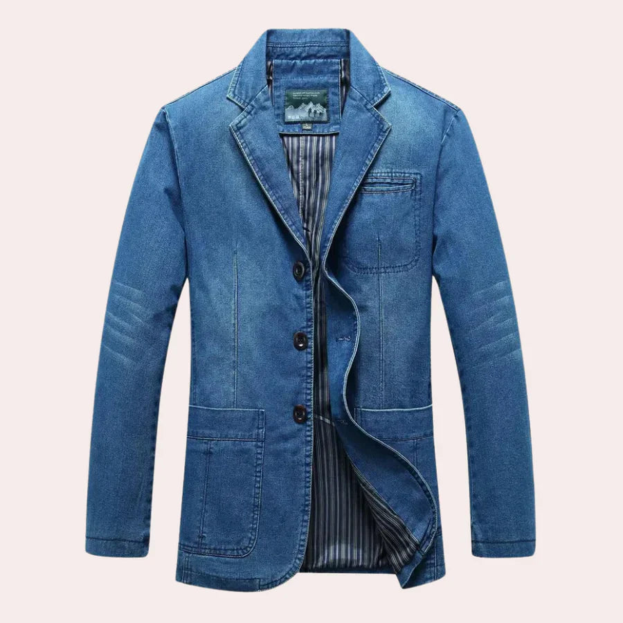 Logan - stilfuld klassisk denim blazer til den moderne mand