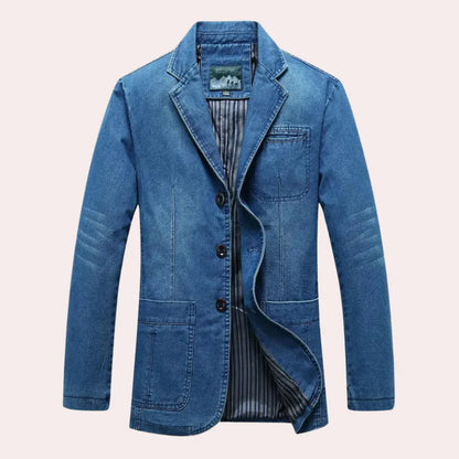 Logan - stilfuld klassisk denim blazer til den moderne mand