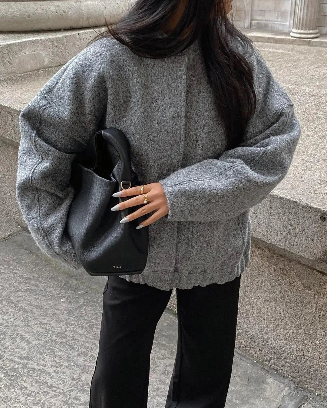 Cozzina – oversized chunky strikjakke
