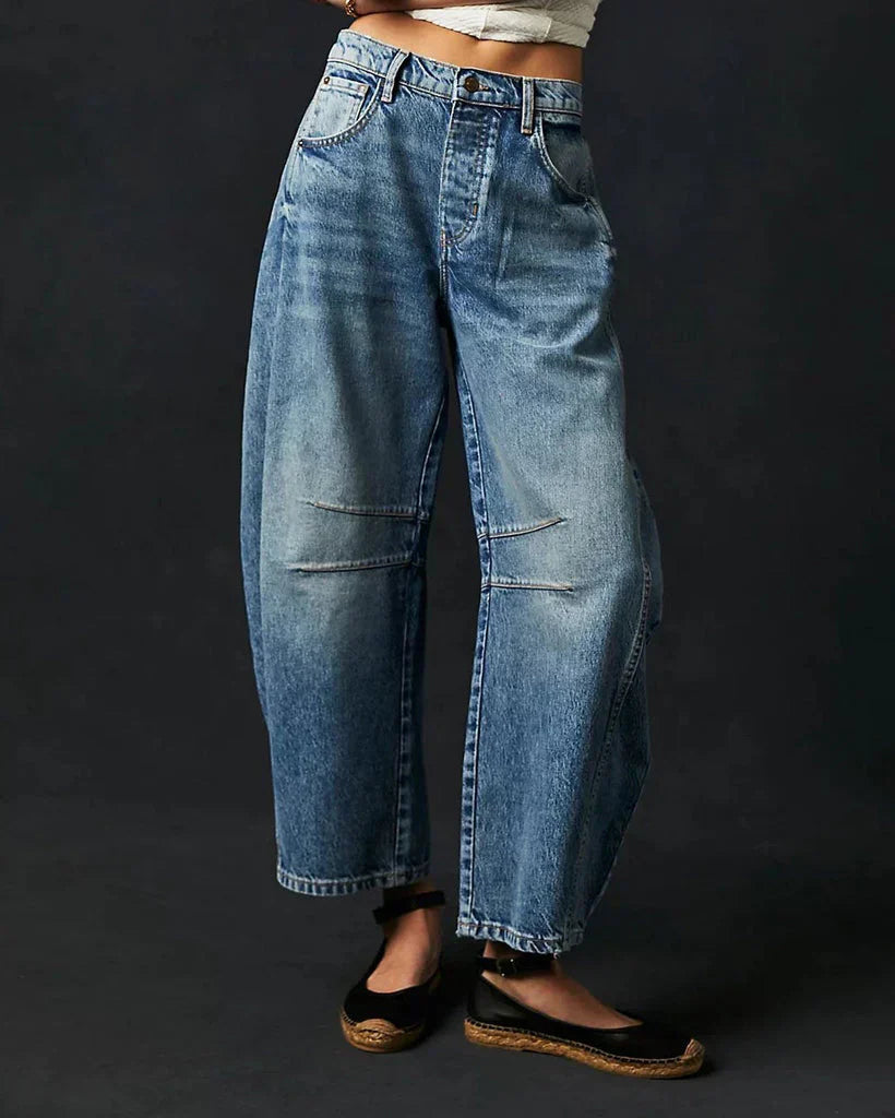 Ava - mid-rise barrel jeans til kvinder