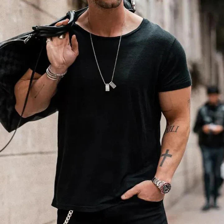 Martin - løs t-shirt med rund hals