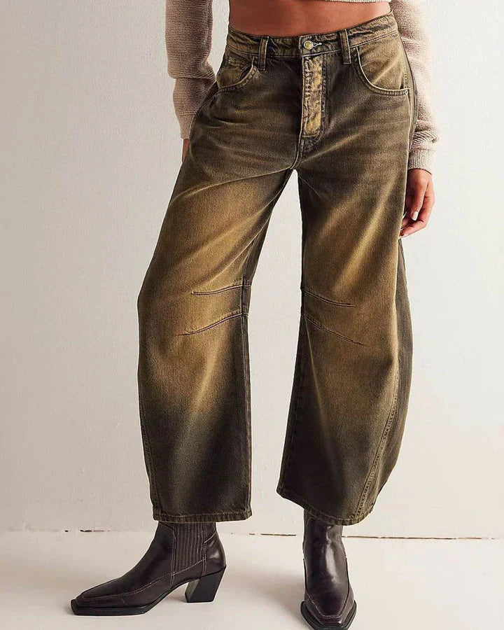 Ava - mid-rise barrel jeans til kvinder