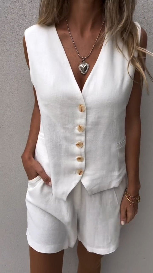Todelt -ensemble med vest