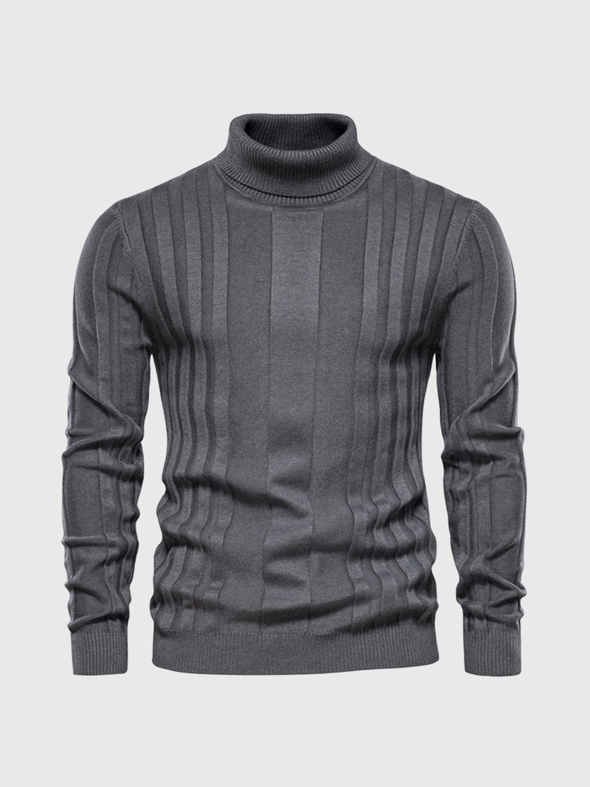 Stribet - rullekrave sweater til mænd