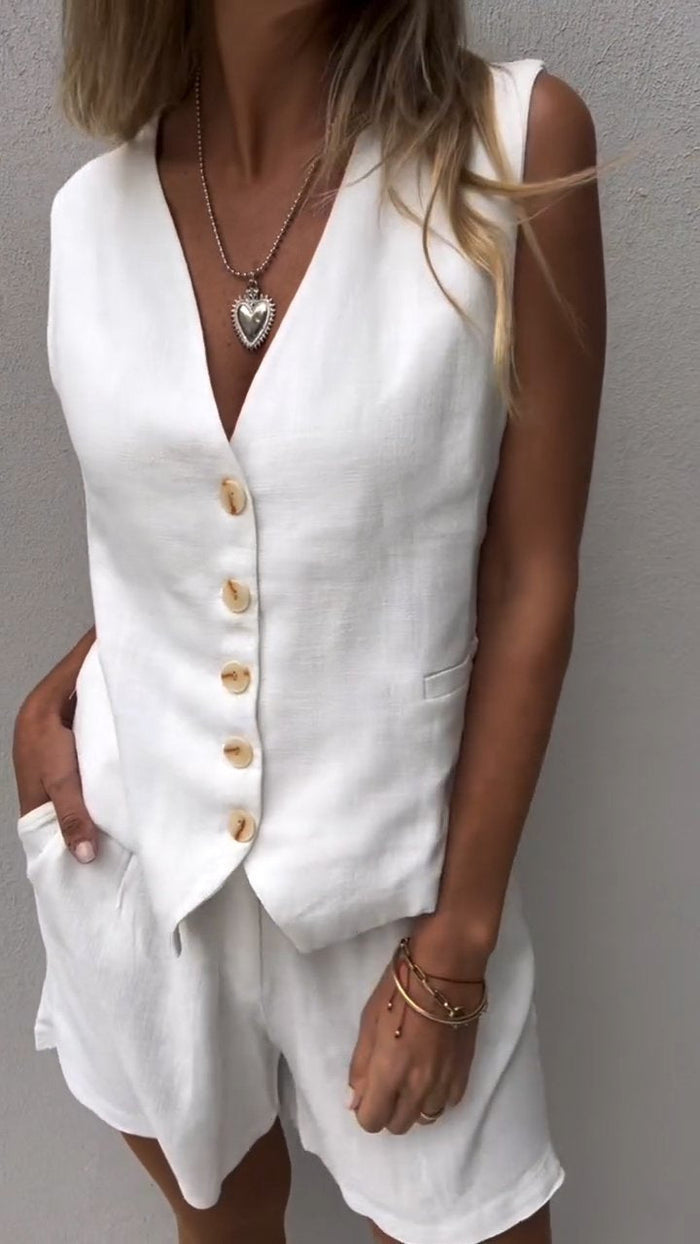 Todelt -ensemble med vest