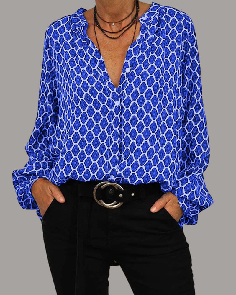 Zara - bluse med v-hals