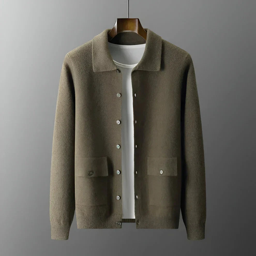 Smart-casual herrecardigan med knapper – herre