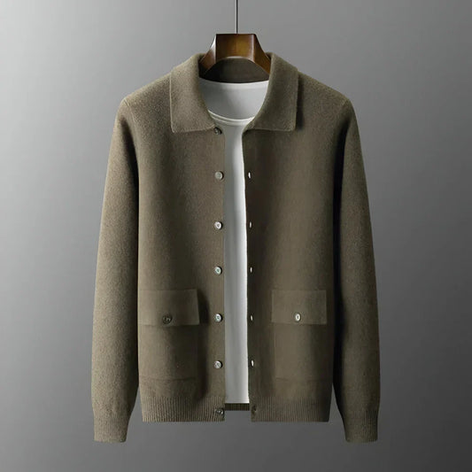 Smart-casual herrecardigan med knapper – herre