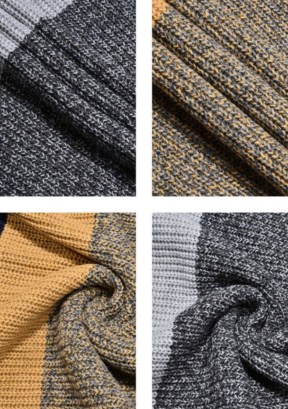 Norbert – moderne finstrikket sweater i farveblokdesign