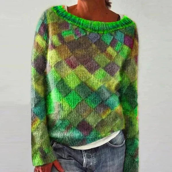 Enola | farverig og stilfuld sweater med o-hals
