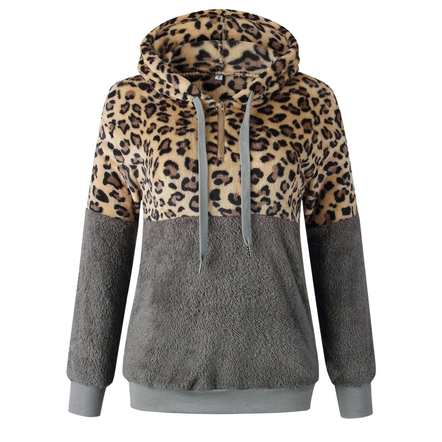 Teddy pullover - ekstrem varm og hyggelig hættetrøje med et stilfuldt leopardprint til foråret