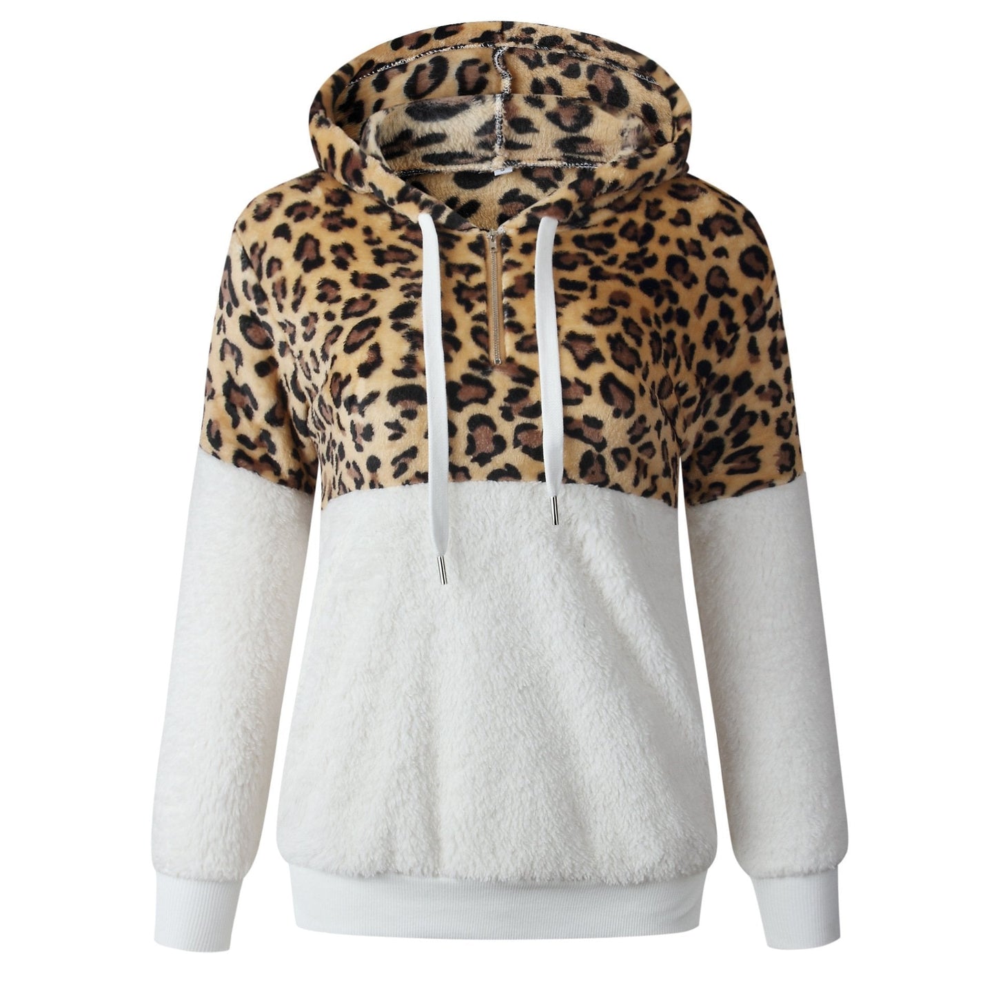 Teddy pullover - ekstrem varm og hyggelig hættetrøje med et stilfuldt leopardprint til foråret