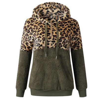 Teddy pullover - ekstrem varm og hyggelig hættetrøje med et stilfuldt leopardprint til foråret
