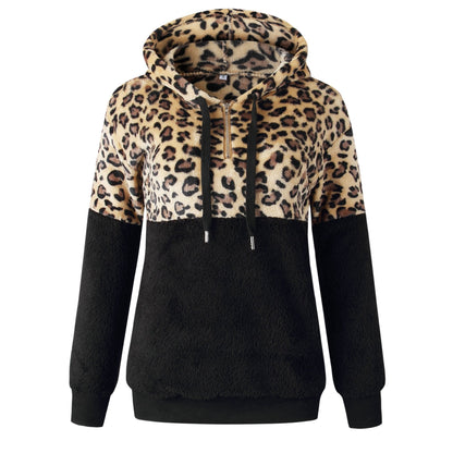 Teddy pullover - ekstrem varm og hyggelig hættetrøje med et stilfuldt leopardprint til foråret