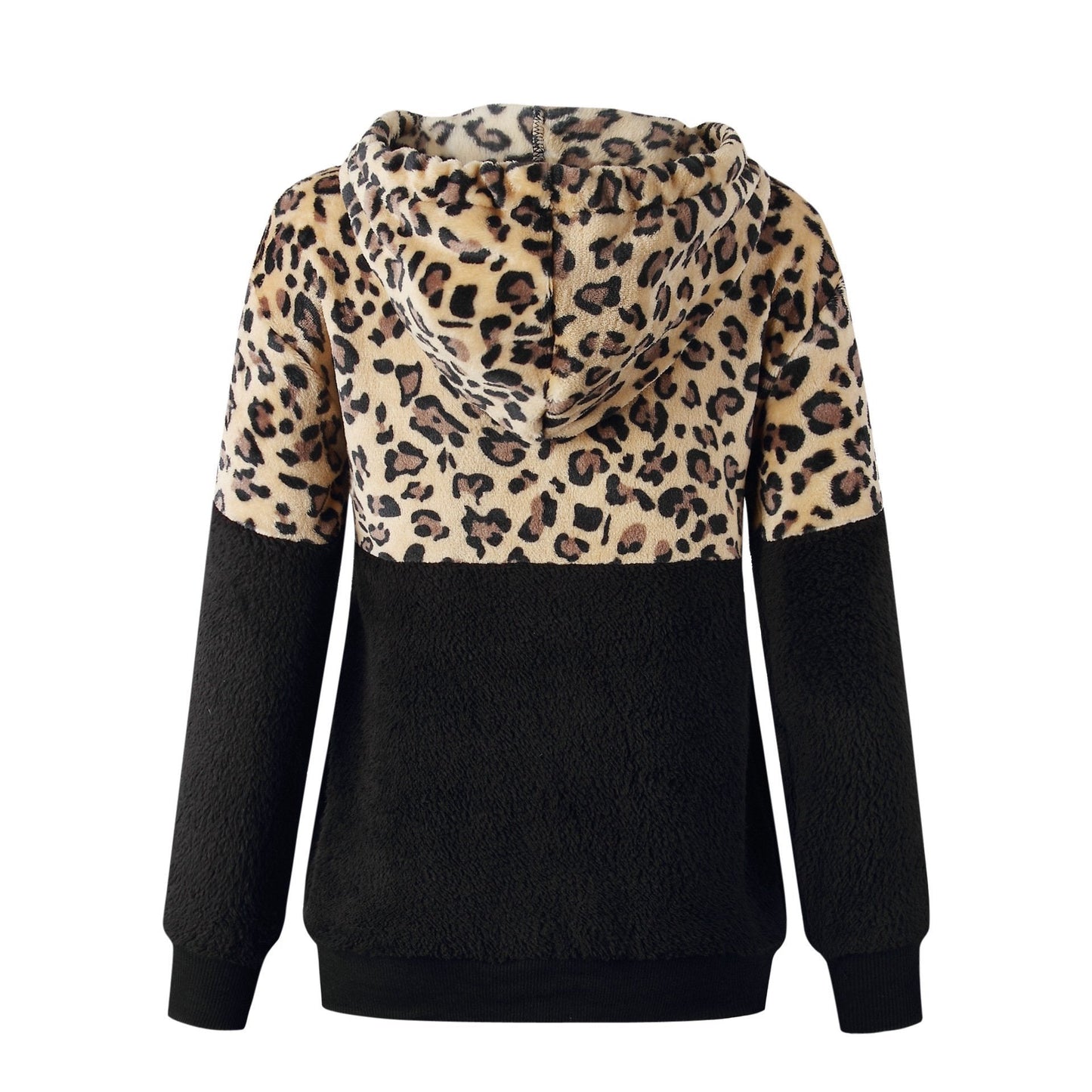Teddy pullover - ekstrem varm og hyggelig hættetrøje med et stilfuldt leopardprint til foråret