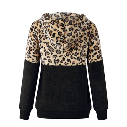 Teddy pullover - ekstrem varm og hyggelig hættetrøje med et stilfuldt leopardprint til foråret