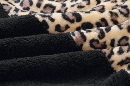 Teddy pullover - ekstrem varm og hyggelig hættetrøje med et stilfuldt leopardprint til foråret