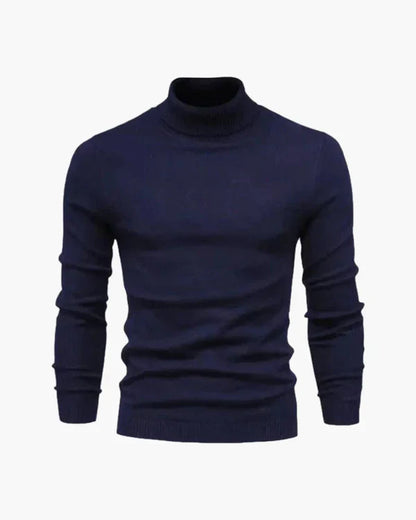Slim-fit gerippter rollkragenpullover til mænd – herre