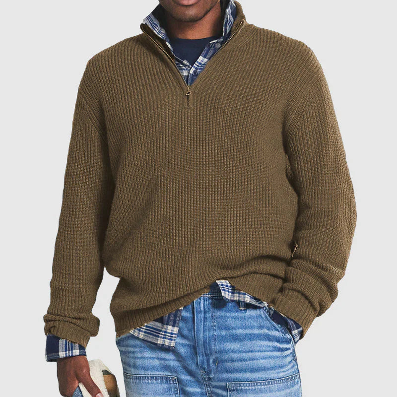 Jerry | business casual sweater med lynlås