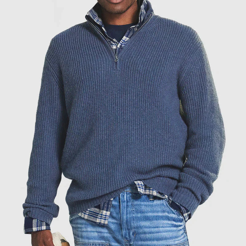 Jerry | business casual sweater med lynlås