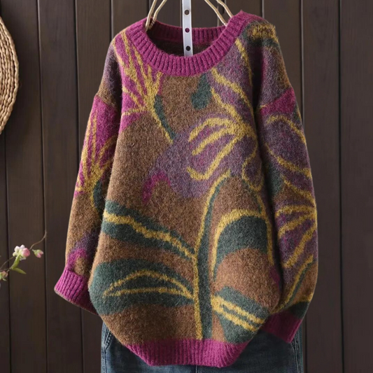 Patricia - elegant sweater med blomstermønster til kvinder