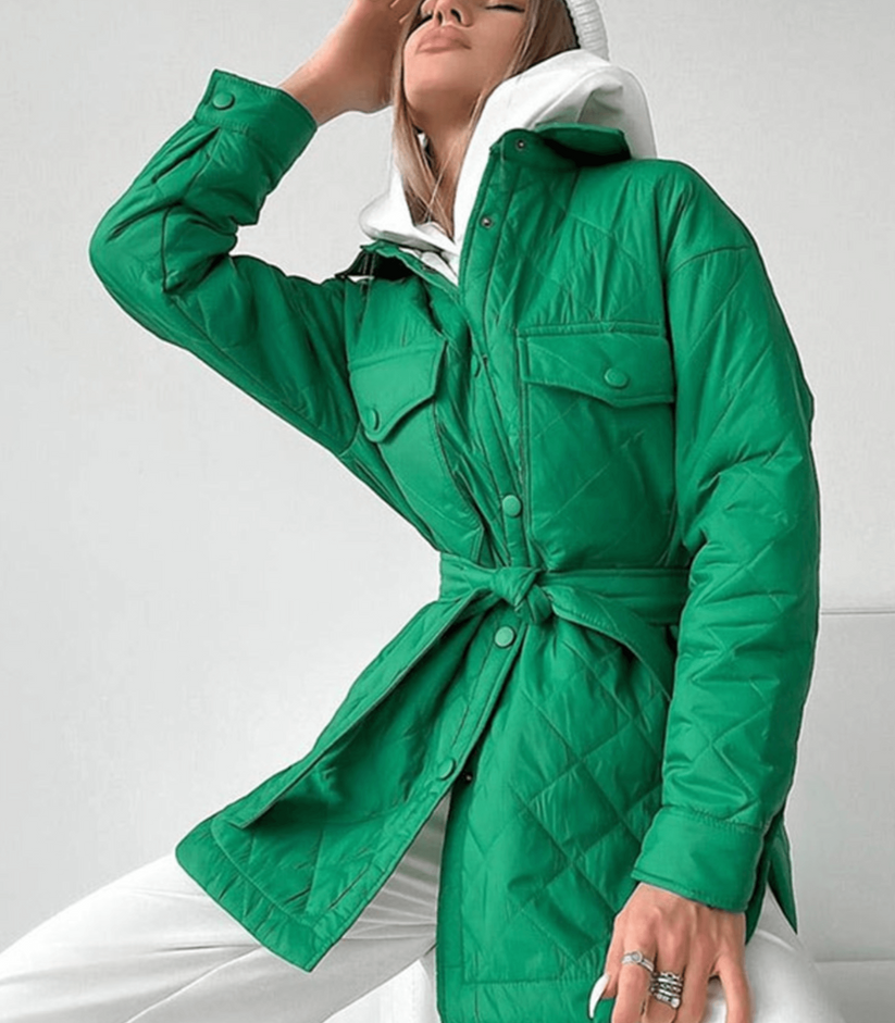 Oversized løs vatteret jakke - Carline
