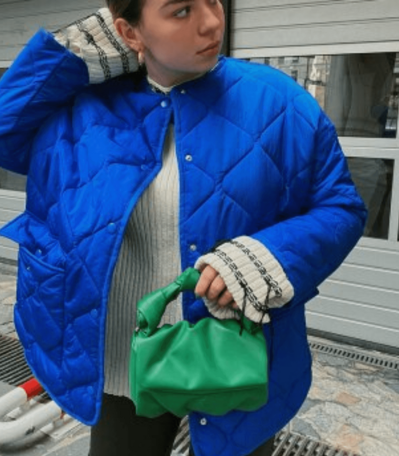 Oversized løs vatteret jakke - Carline