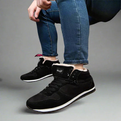 Vinterstøvler til mænd, varme, med pelsforing, højt skaft – herre